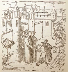 How the Brothers Polo Set Out from Constantinople with Their Nephew Marco for China